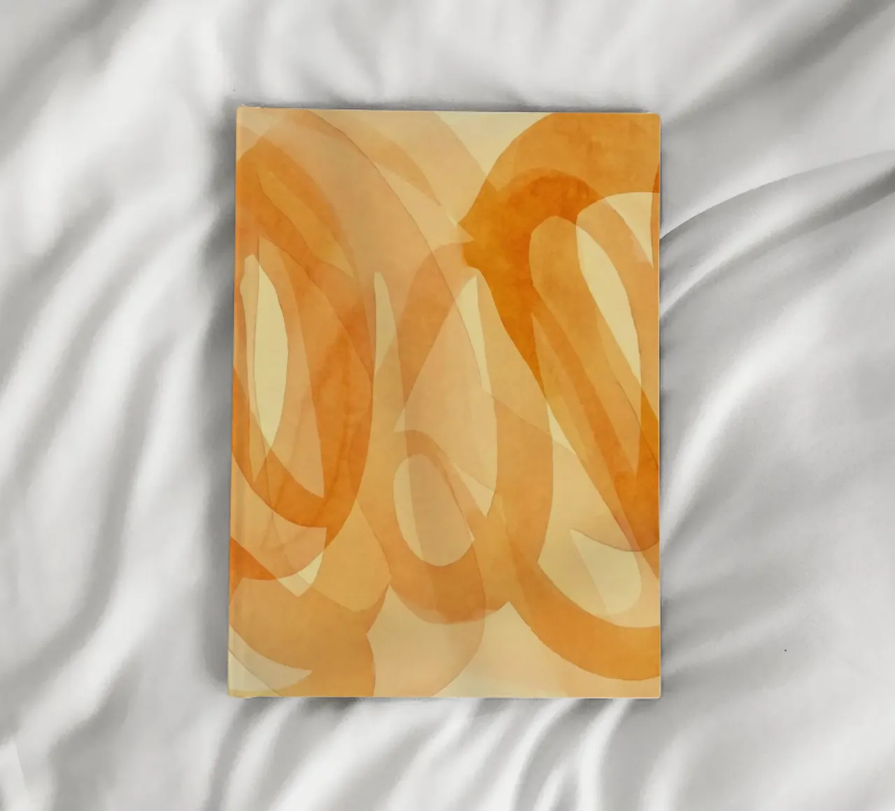 Tangerine Acquerello Pennellate Curve diario da Andrea Haase Modern Home