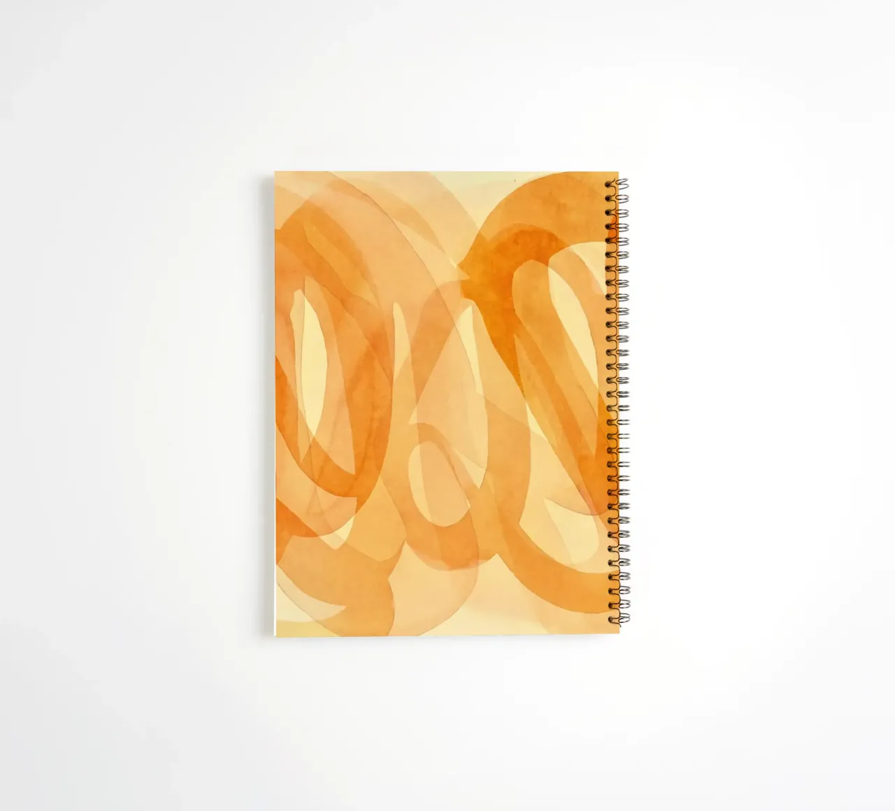 Tangerine Acquerello Pennellate Curve diario ad anelli da Andrea Haase Modern Home