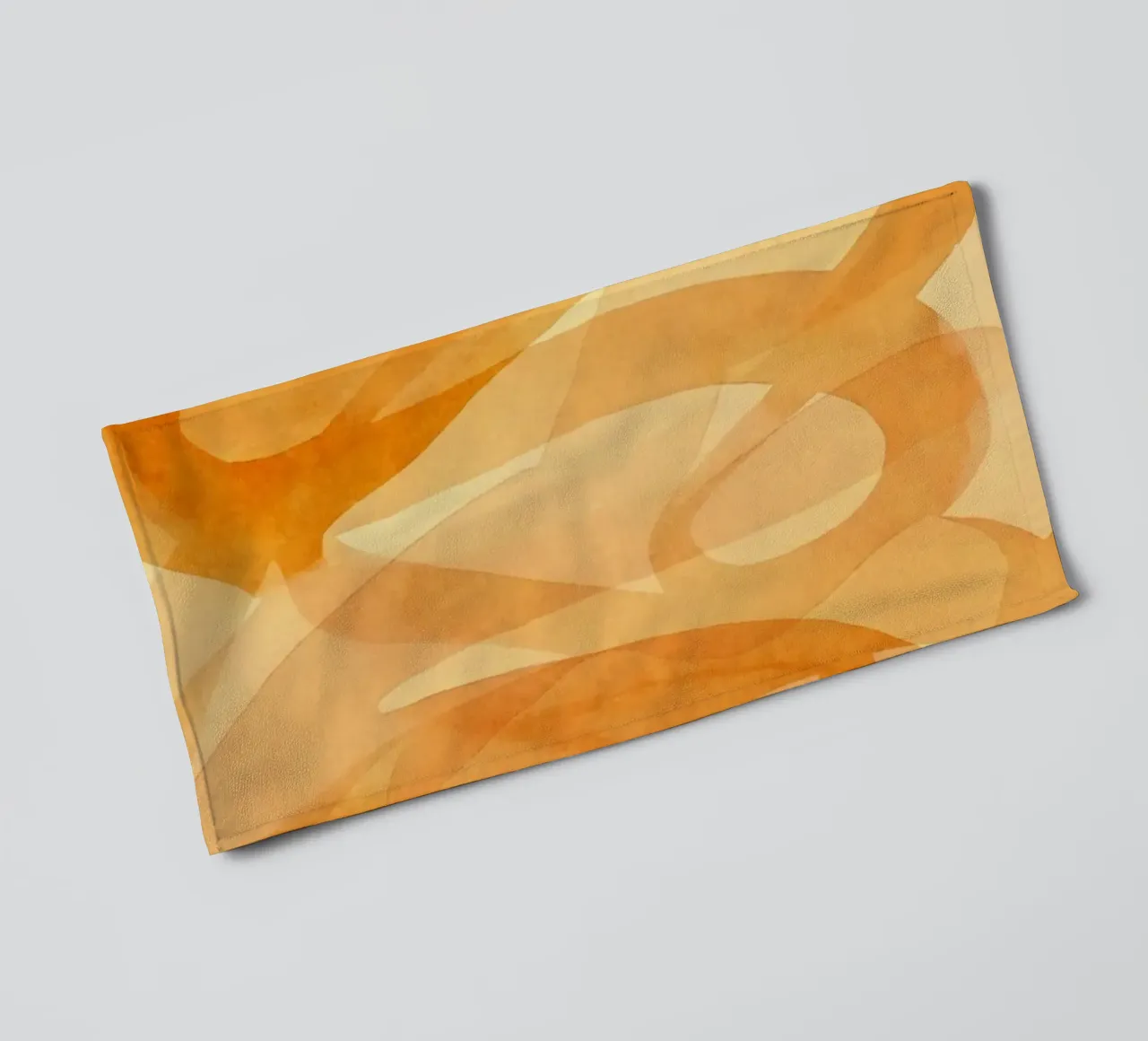 Tangerine Acquerello Pennellate Curve asciugamano da bagno da Andrea Haase Modern Home