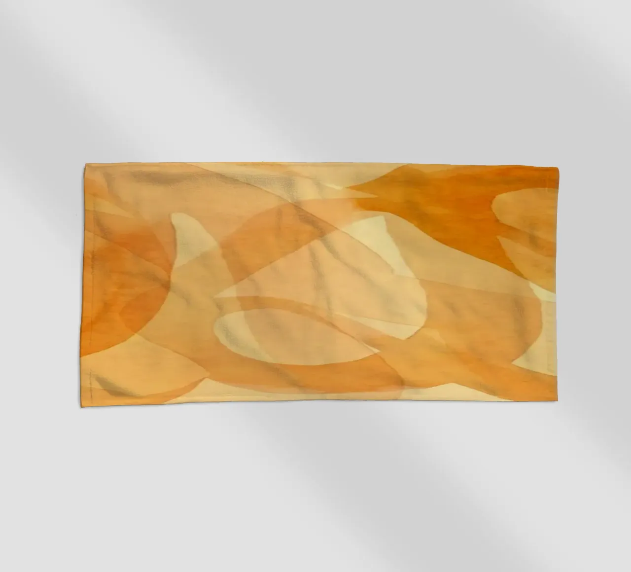 Tangerine Acquerello Pennellate Curve telo mare da Andrea Haase Modern Home