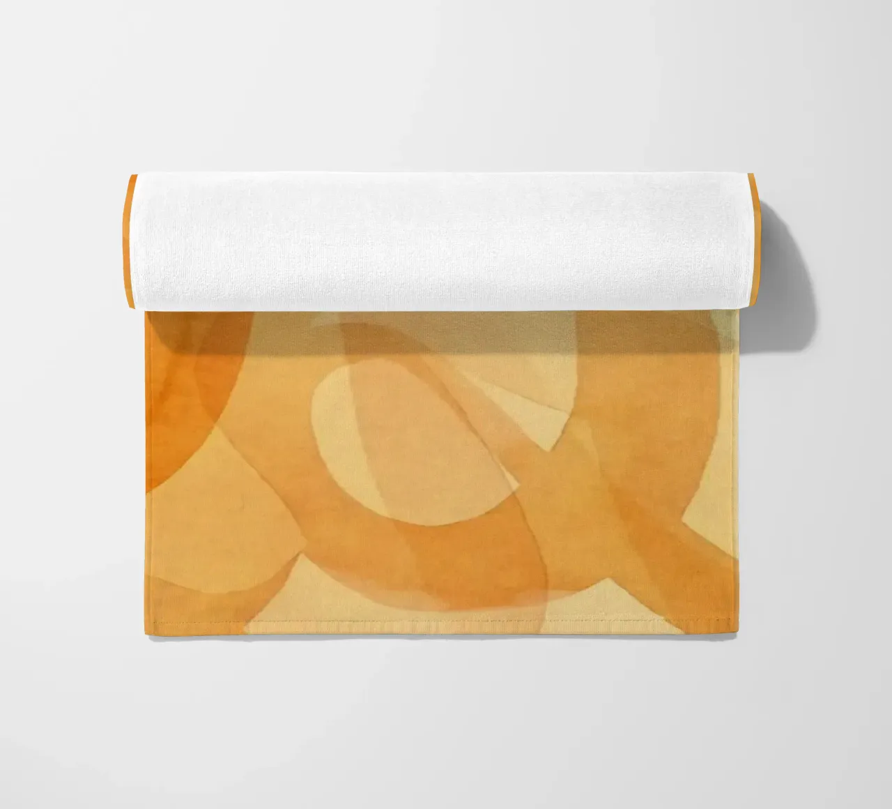 Tangerine Acquerello Pennellate Curve telo mare da Andrea Haase Modern Home