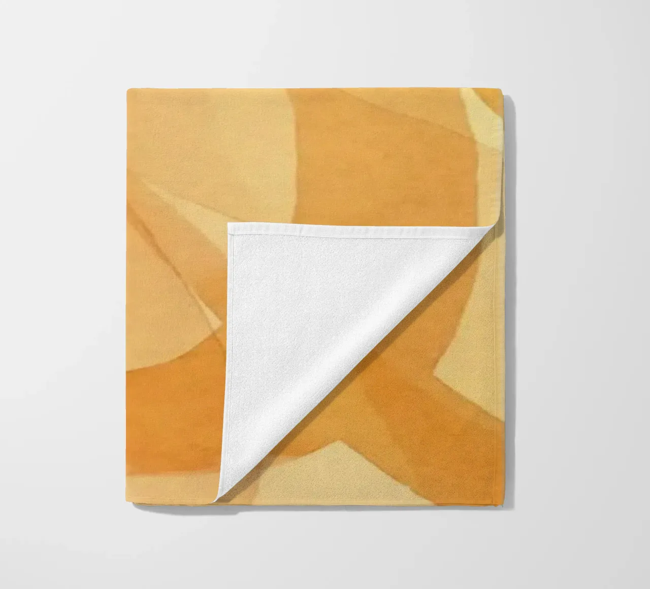 Tangerine Acquerello Pennellate Curve telo mare da Andrea Haase Modern Home