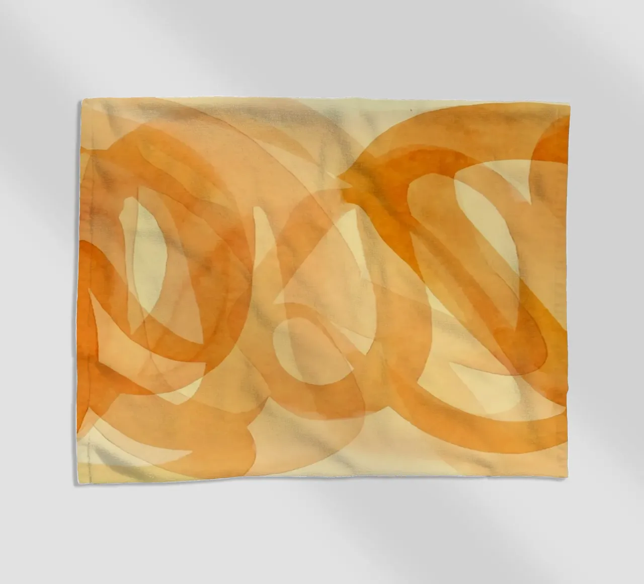 Tangerine Acquerello Pennellate Curve telo mare da Andrea Haase Modern Home