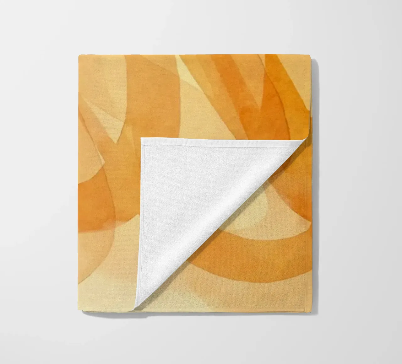 Tangerine Acquerello Pennellate Curve telo mare da Andrea Haase Modern Home