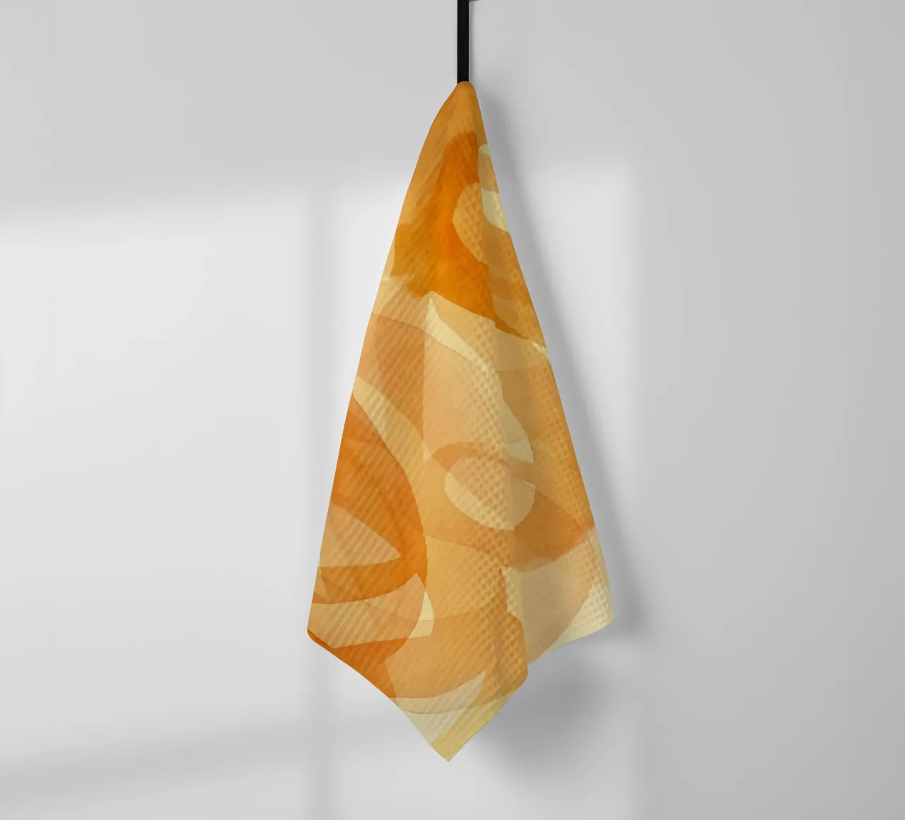 Tangerine Acquerello Pennellate Curve canovaccio da cucina da Andrea Haase Modern Home