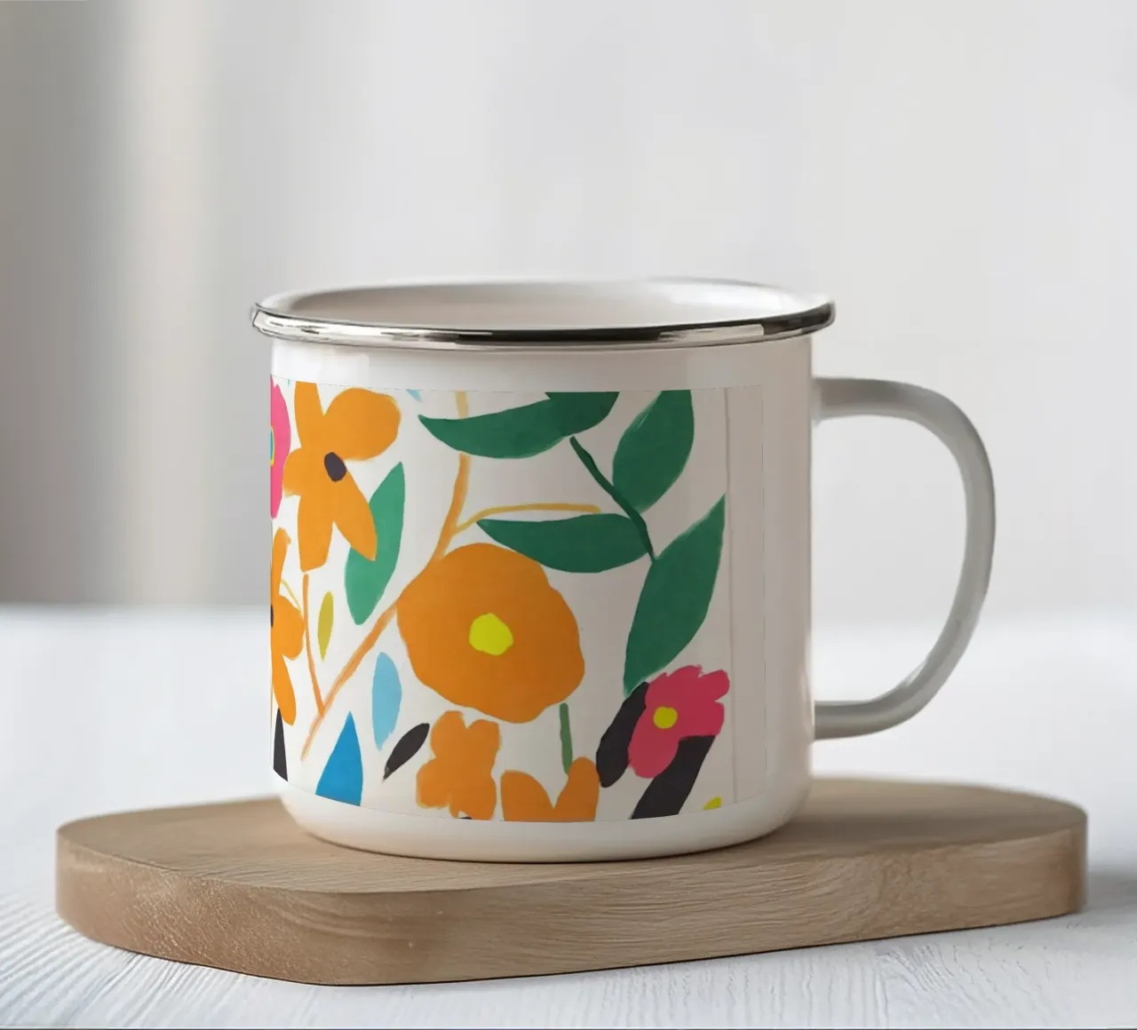 Matisse Groovy Bloementuin emaille mok van Andrea Haase Modern Home