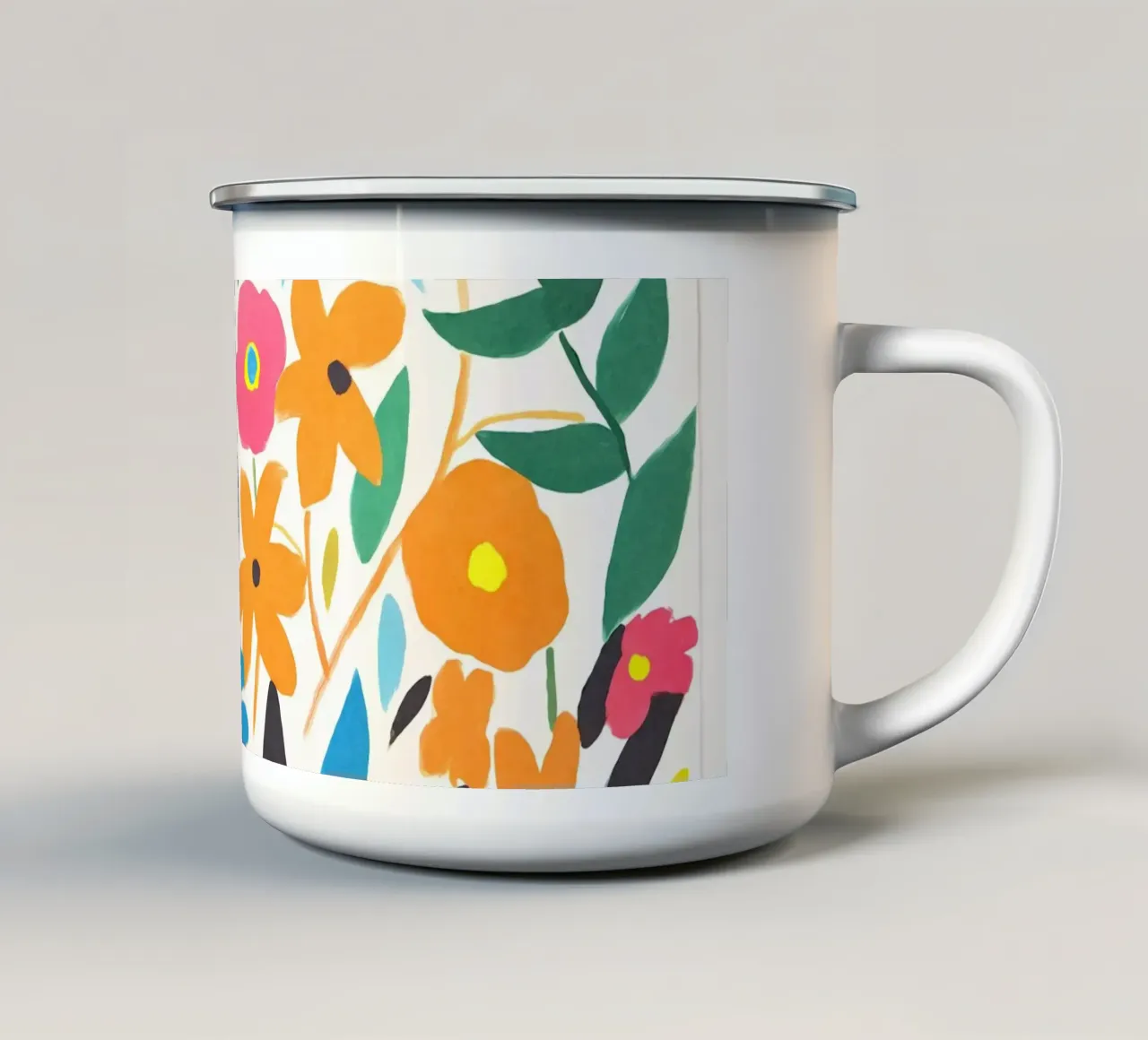 Matisse Groovy Bloementuin emaille mok van Andrea Haase Modern Home