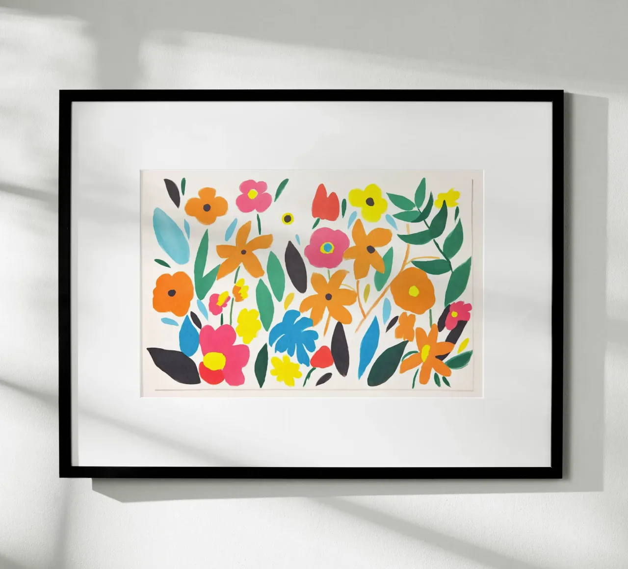 Matisse Groovy Flower Garden poster con telaio in plastica da Andrea Haase Modern Home