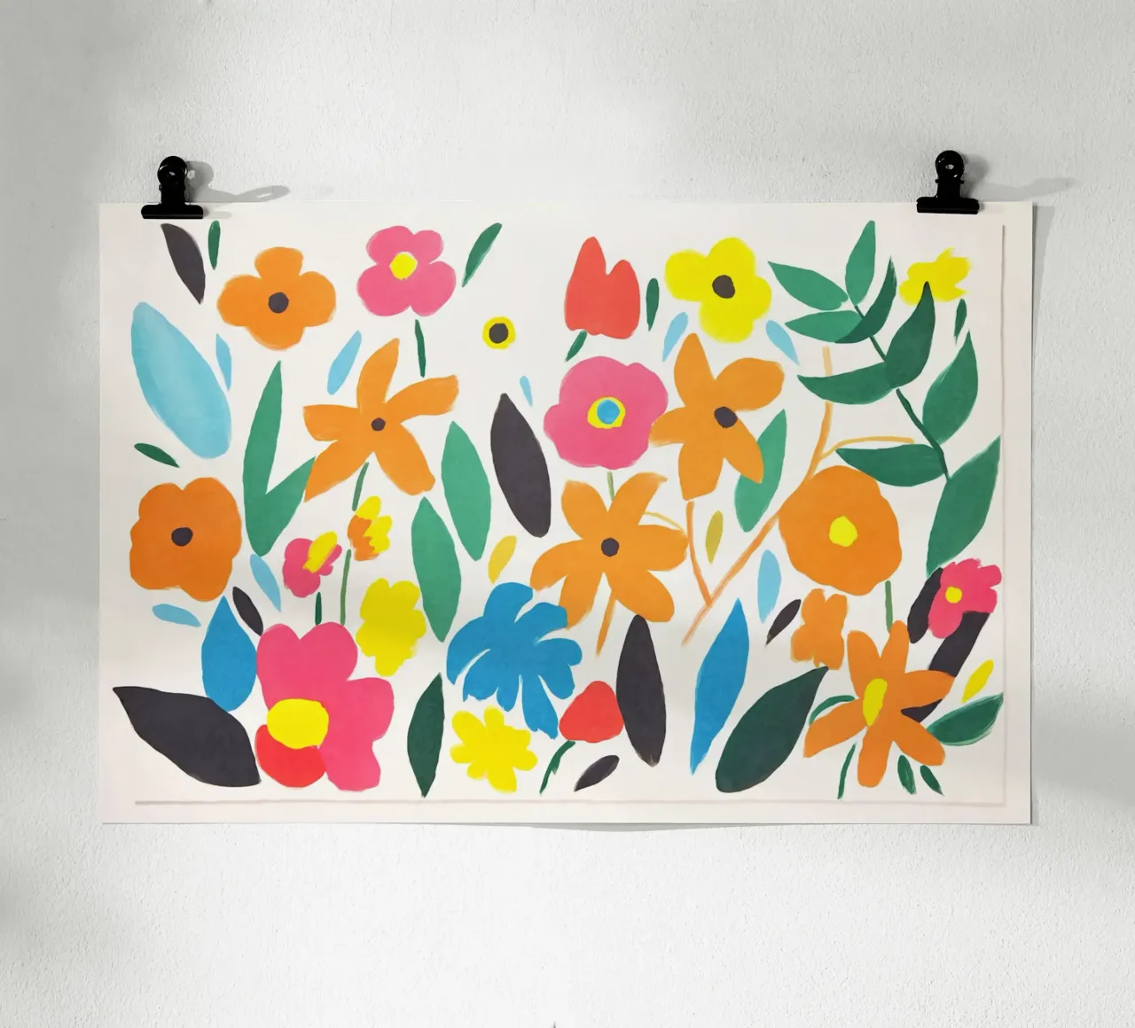 Matisse Groovy Flower Garden poster con telaio in plastica da Andrea Haase Modern Home