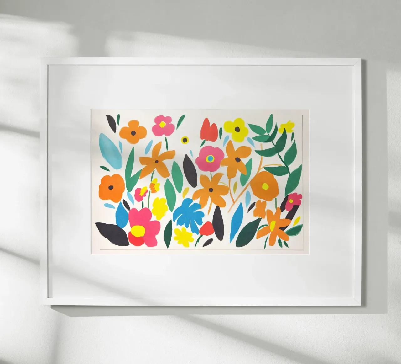 Matisse Groovy Flower Garden poster con telaio in plastica da Andrea Haase Modern Home