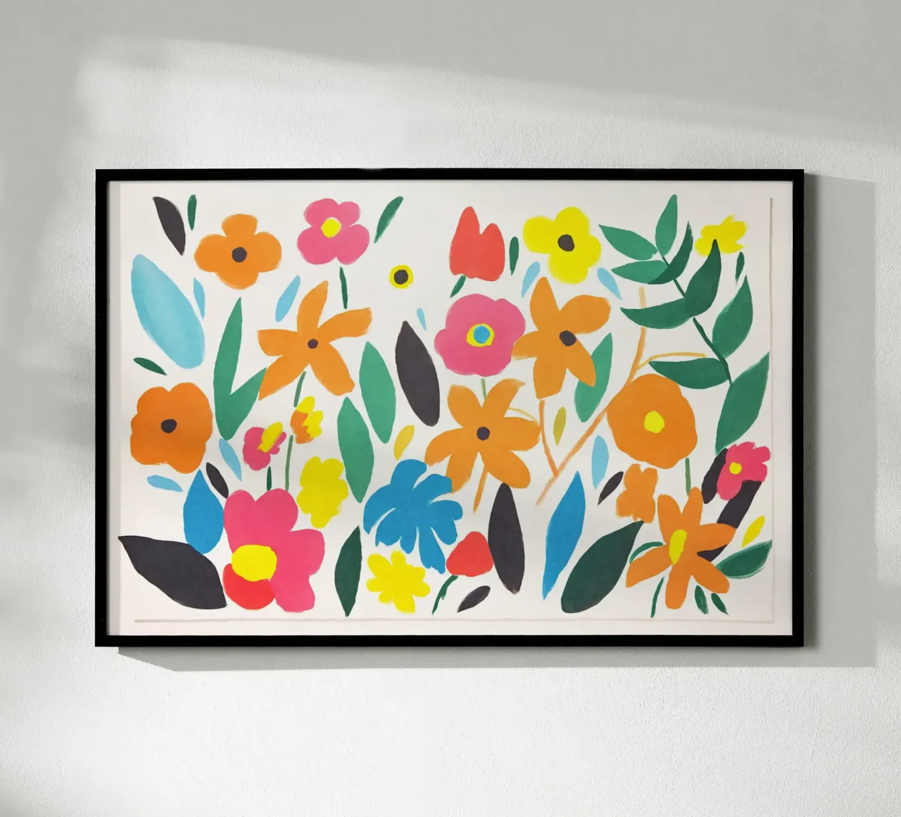 Matisse Groovy Flower Garden poster con telaio in plastica da Andrea Haase Modern Home