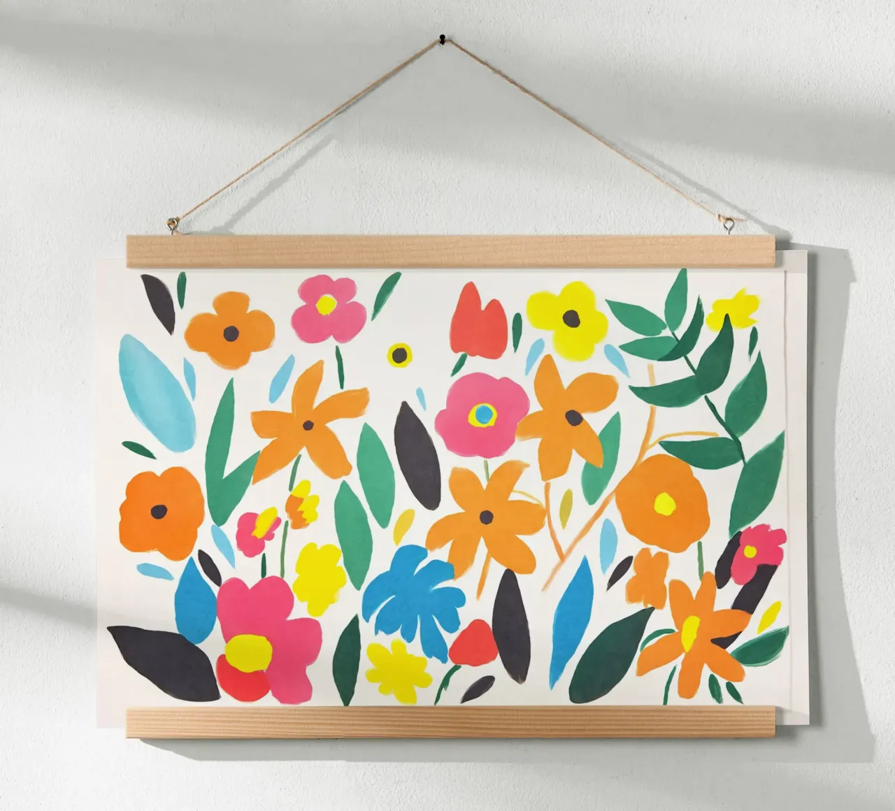 Matisse Groovy Flower Garden poster con telaio in plastica da Andrea Haase Modern Home