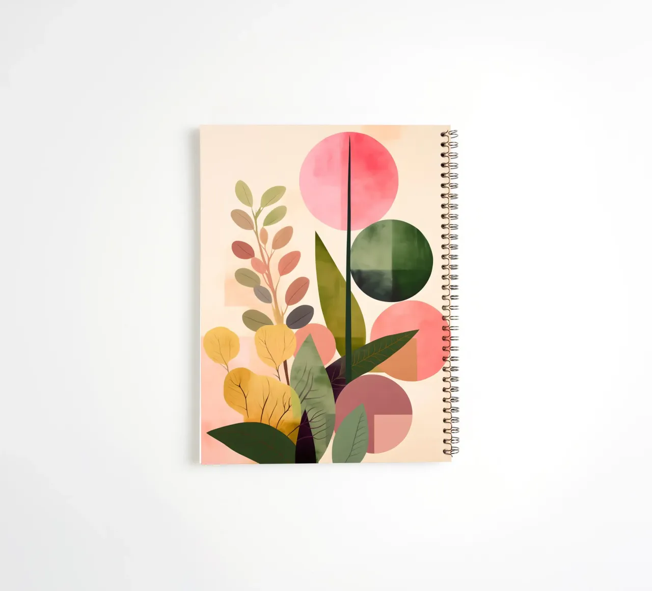 Abstract Botanical spiral notebook by Gypsy Galleria