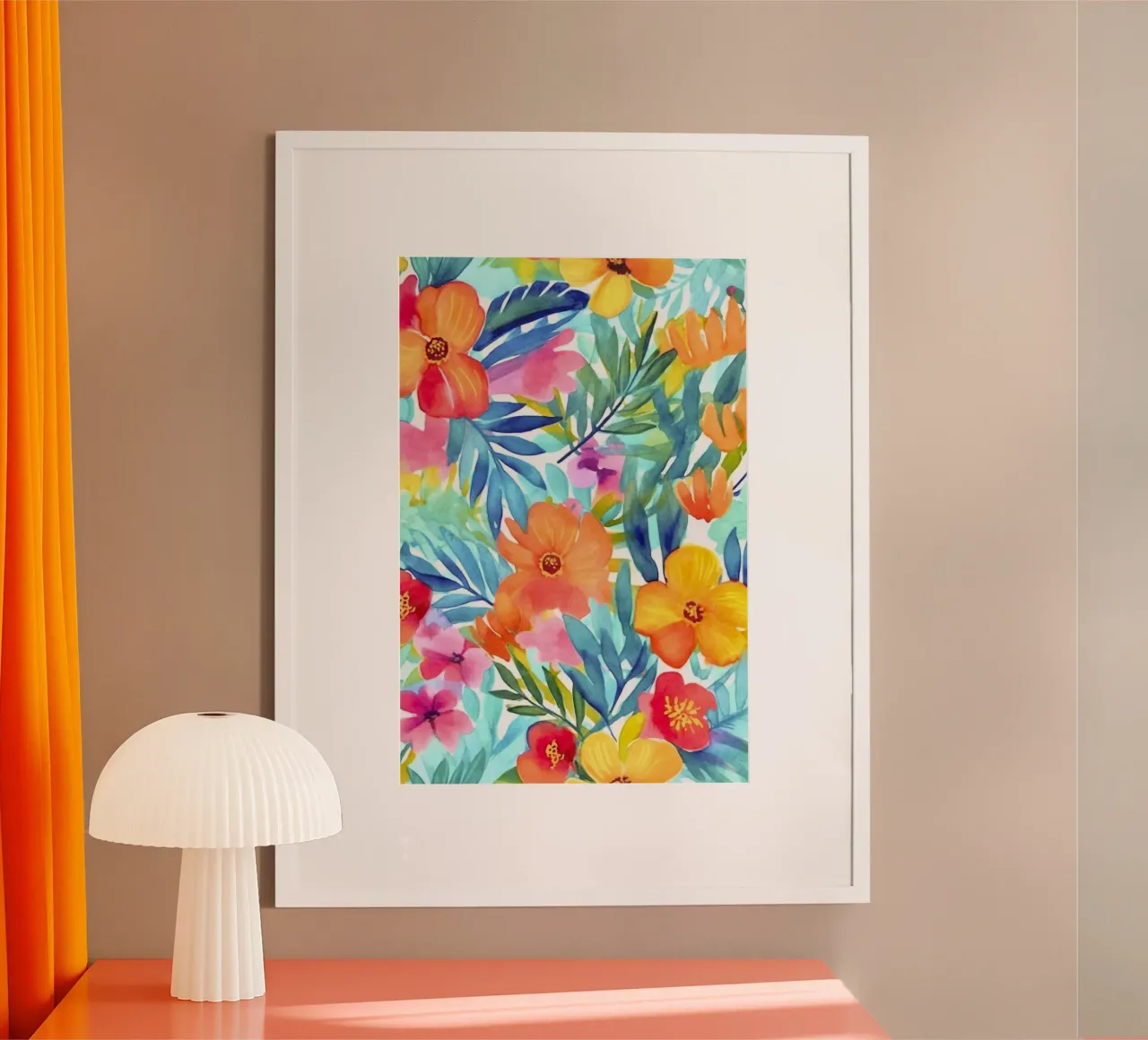 Fiori del giardino tropicale poster con telaio in alluminio da Andrea Haase Modern Home