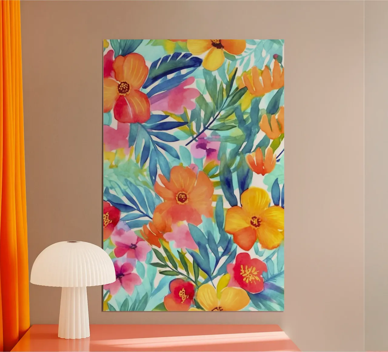 Fiori del giardino tropicale poster con telaio in alluminio da Andrea Haase Modern Home