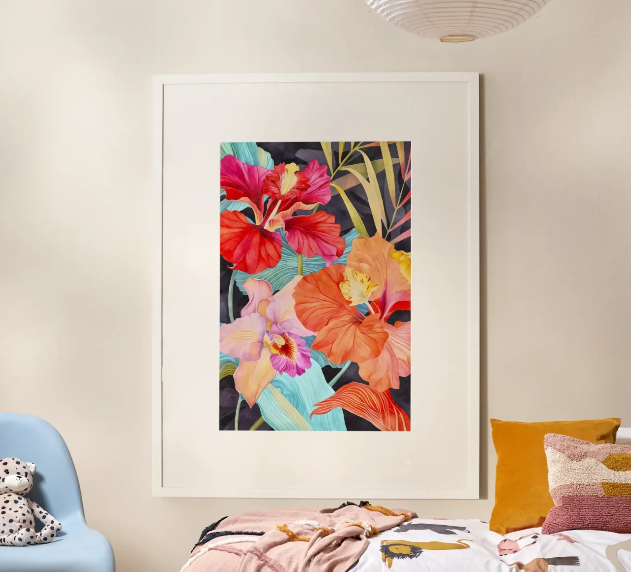 Arazzo tropicale Jungle Vibes carta hahnemühle da Andrea Haase Floral Passion
