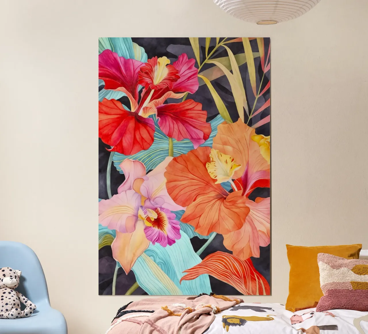 Arazzo tropicale Jungle Vibes carta hahnemühle da Andrea Haase Floral Passion