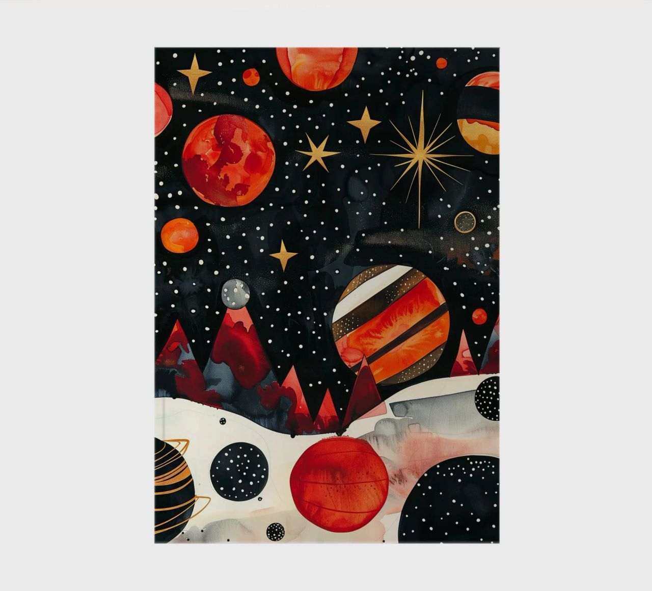 Cosmos space and planet 2 notebook by Justyna Jaszke JBJart