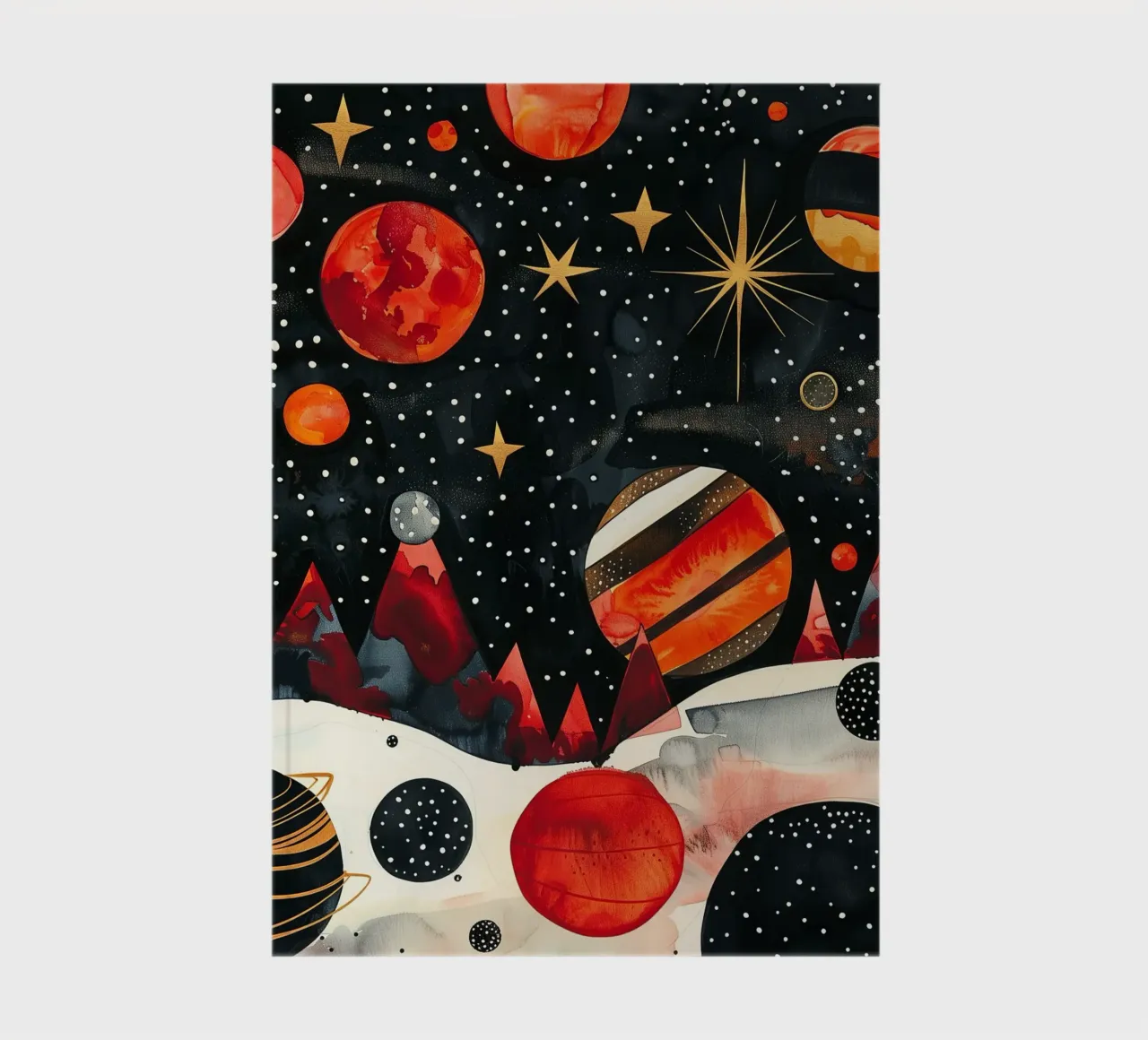 Cosmos espace et planète 2 carnet de notes de Justyna Jaszke JBJart