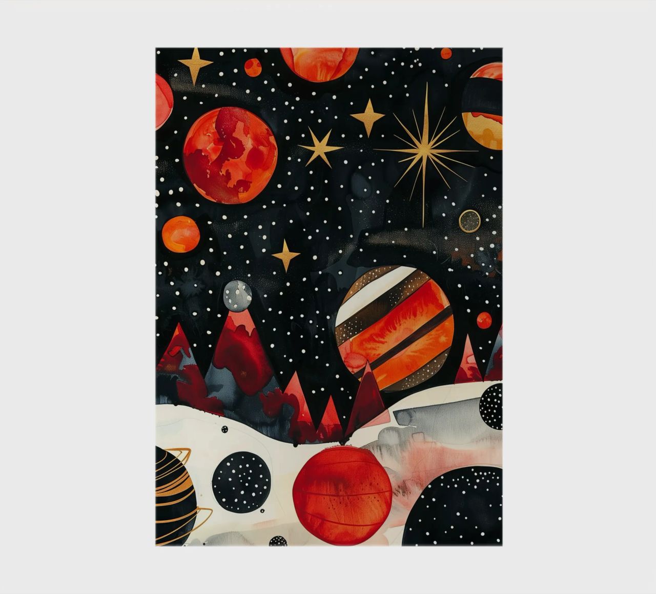 Cosmos space and planet 2 notebook by Justyna Jaszke JBJart