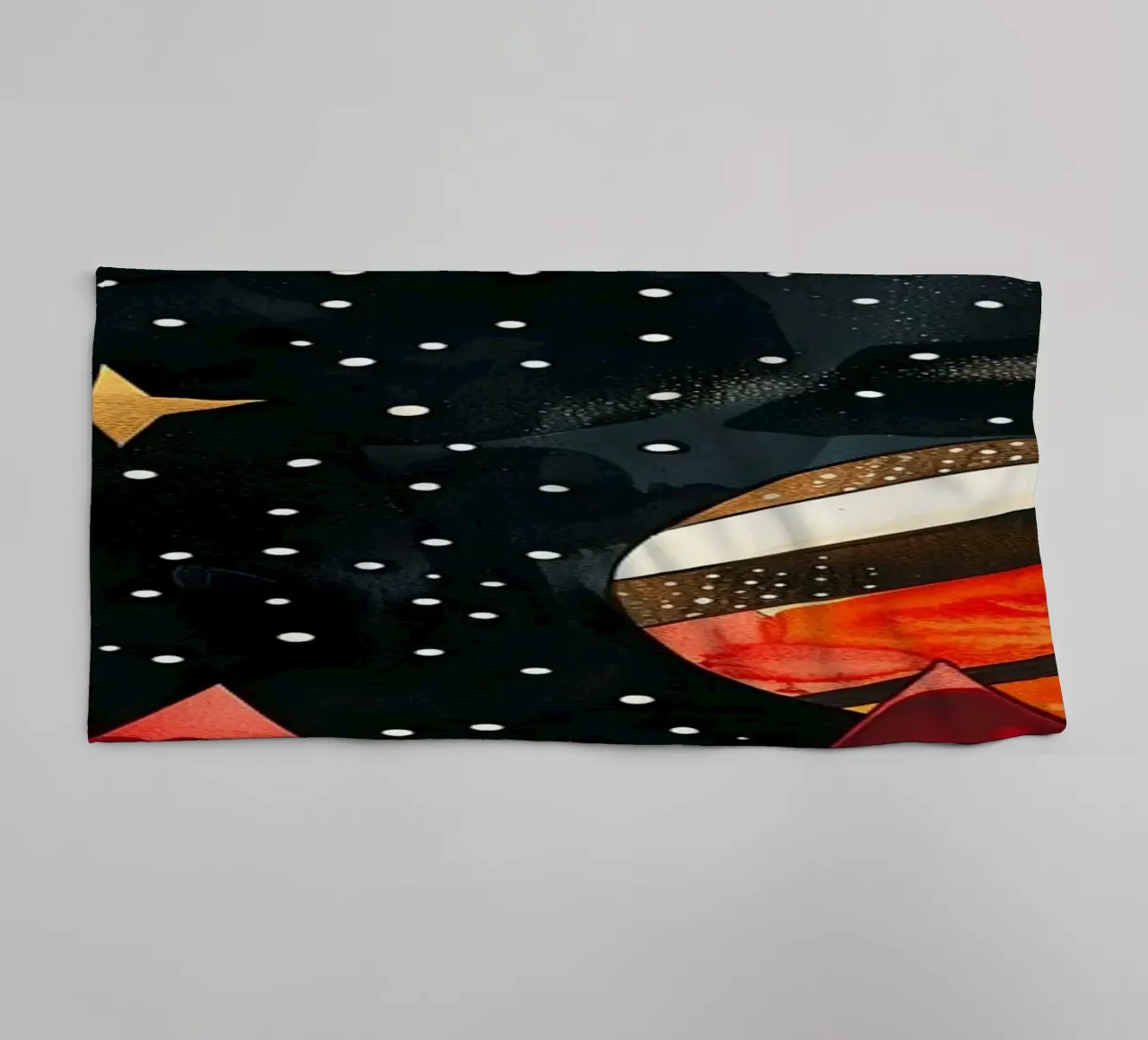 Cosmos space and planet 2 towel by Justyna Jaszke JBJart
