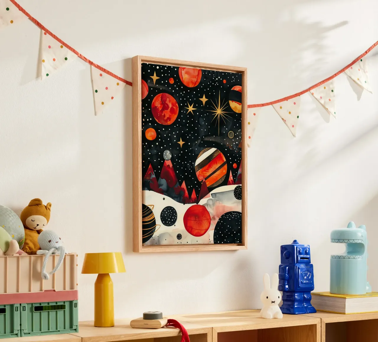 Kosmos Raum und Planet 2 Leinwand von Justyna Jaszke JBJart