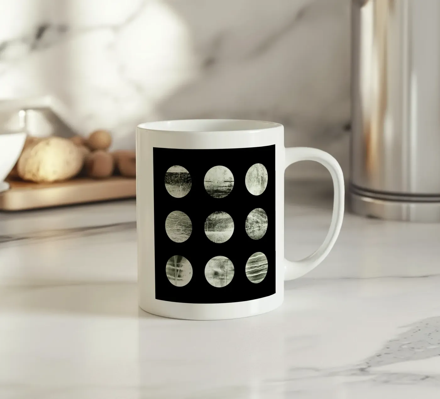 Moons ceramic mug by Elisabeth Fredriksson