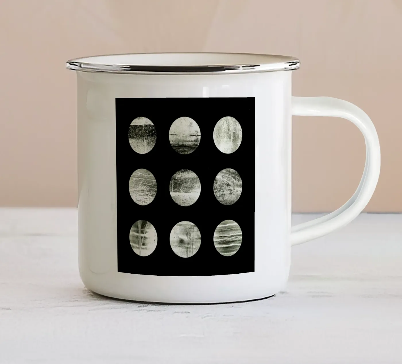 Moons emaille mok van Elisabeth Fredriksson