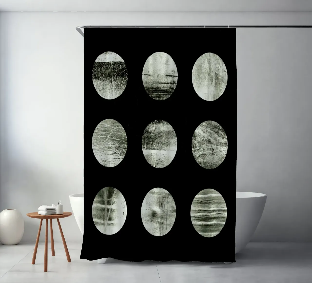 Moons Duschvorhang von Elisabeth Fredriksson