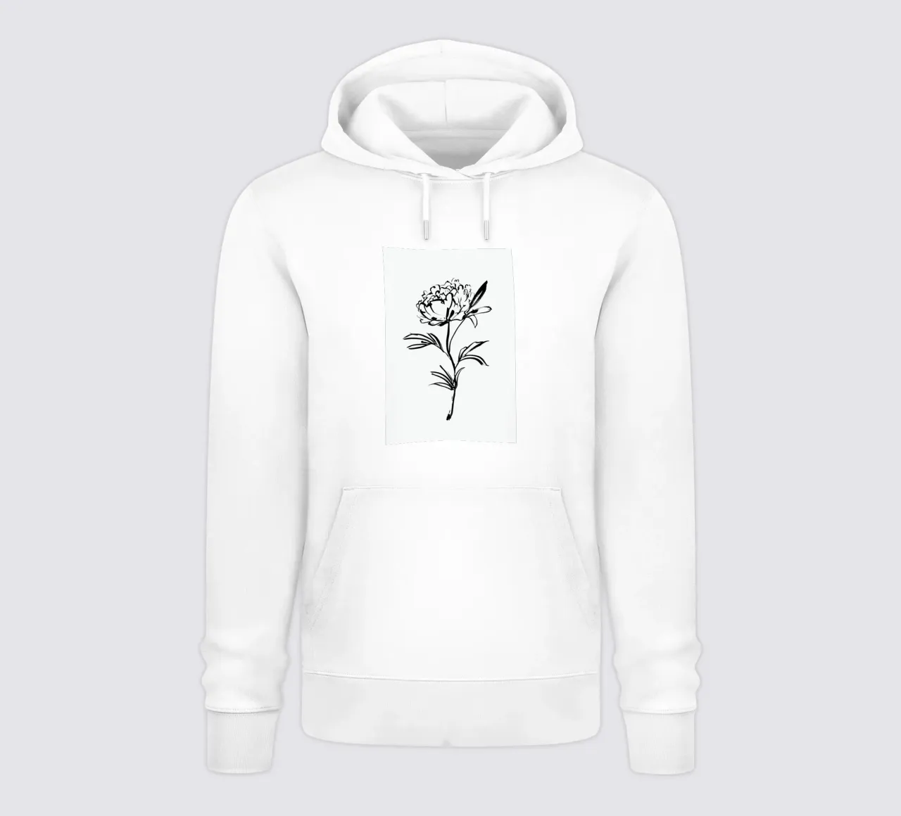 Simple Peony felpa con cappuccio da Graphite