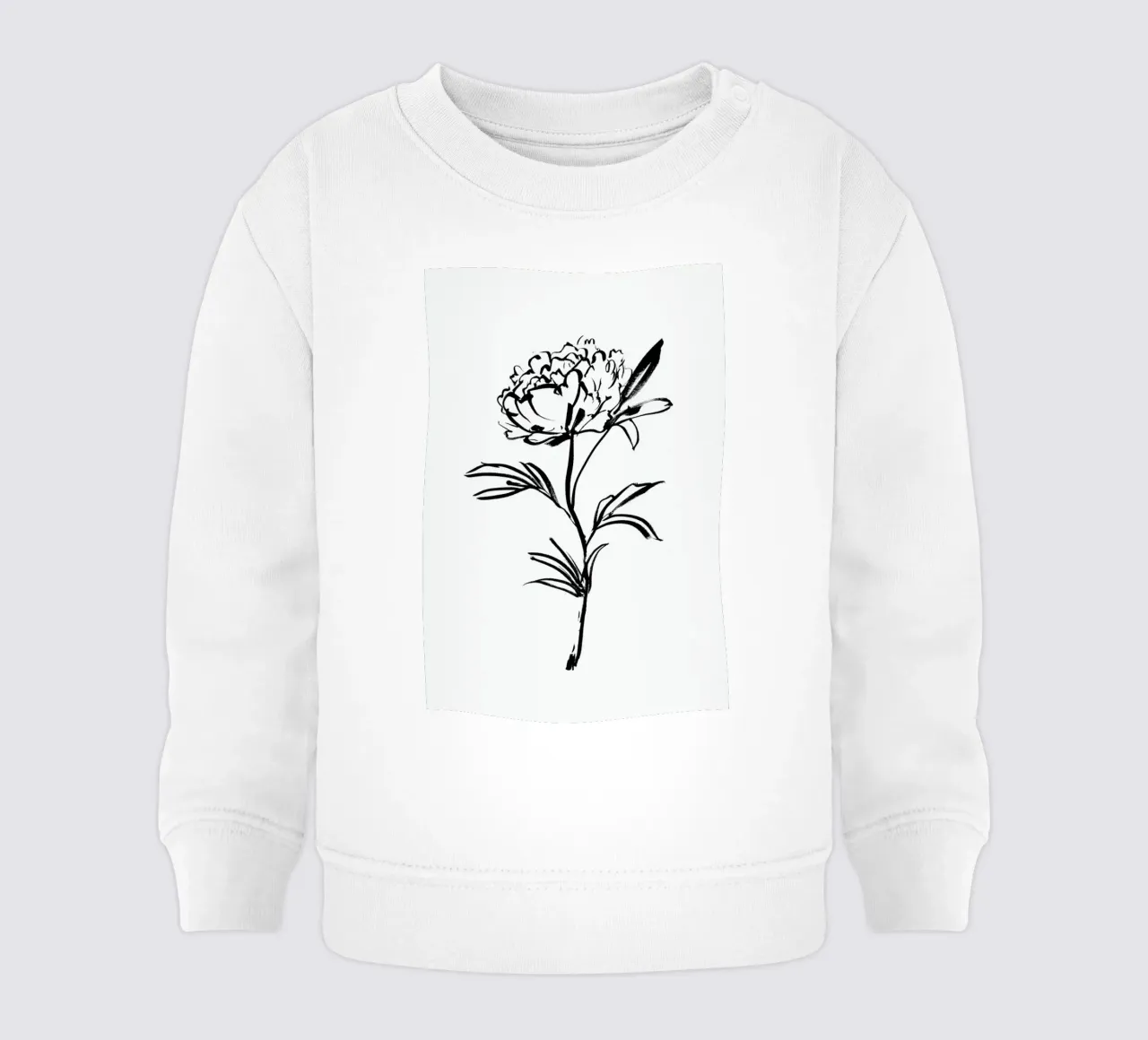 Simple Peony felpa neonato da Graphite