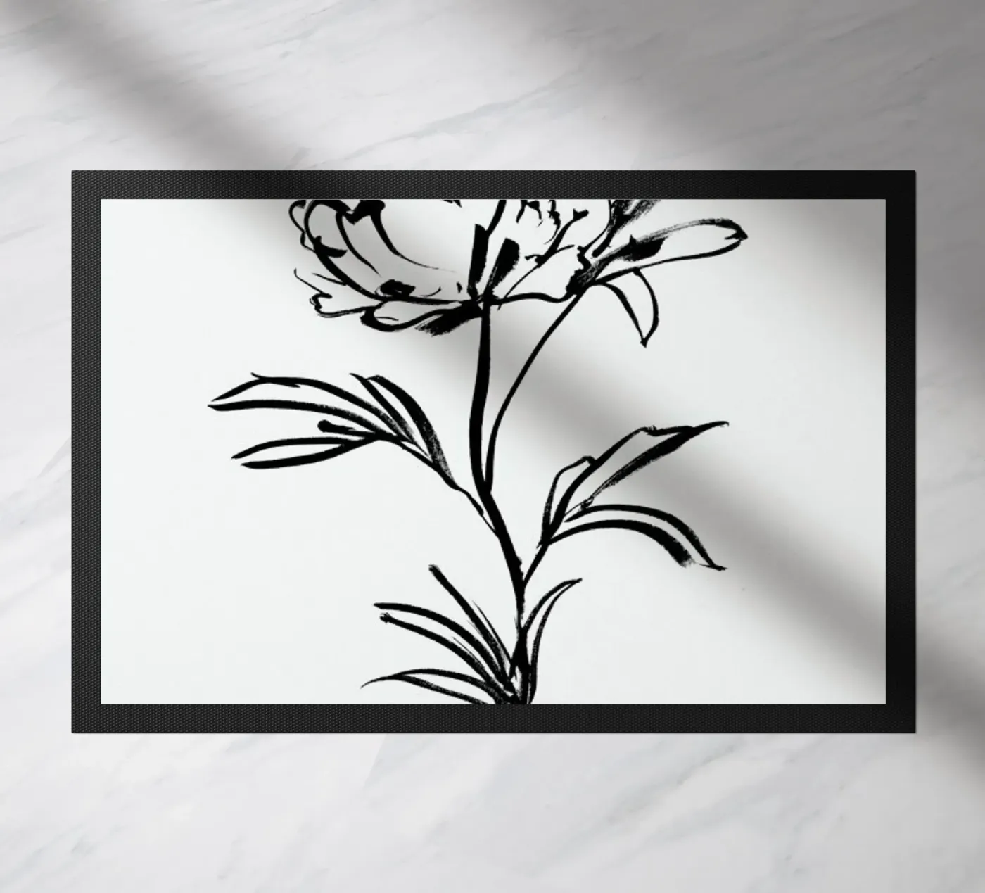 Simple Peony deurmat van Graphite