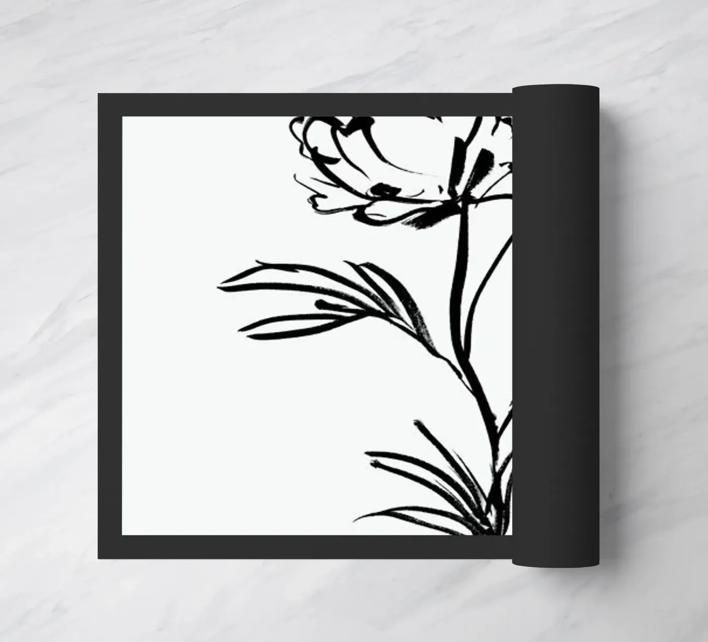 Simple Peony deurmat van Graphite