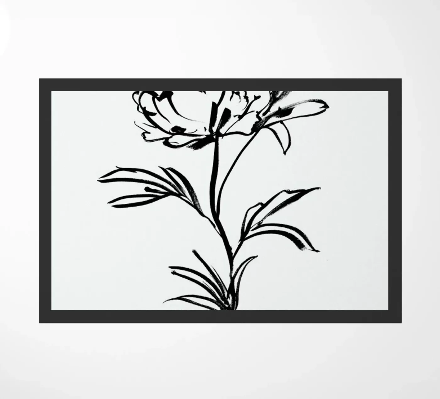 Simple Peony deurmat van Graphite