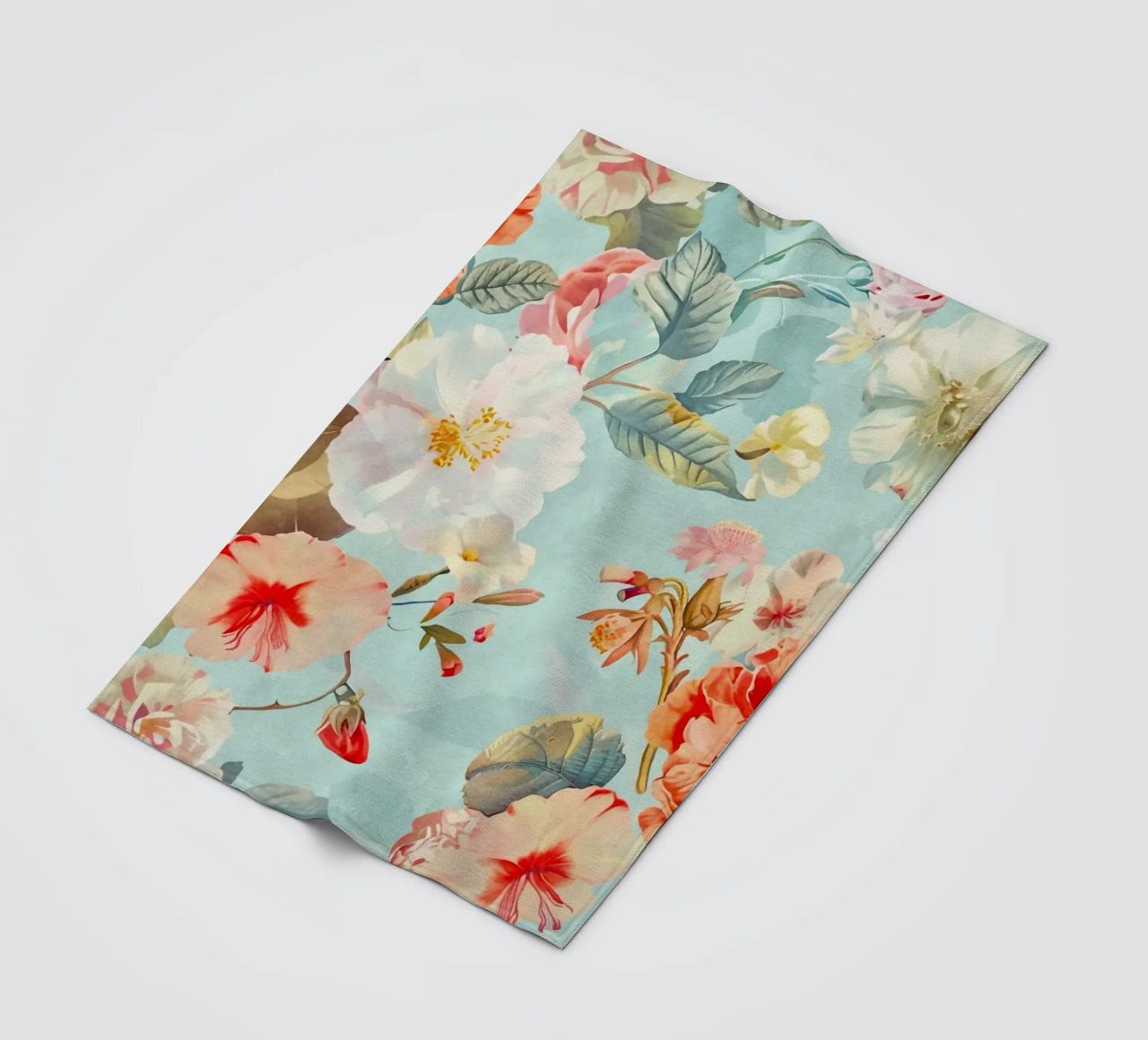Fiori neo kitsch pastello retrò coperta in pile da Andrea Haase Floral Passion