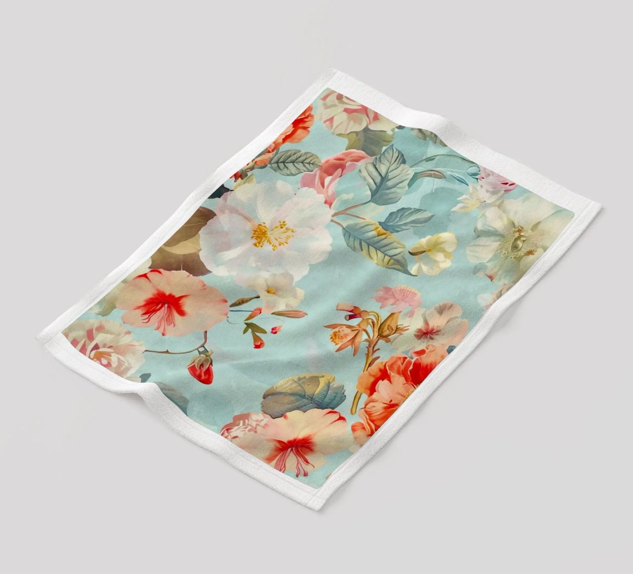 Fiori neo kitsch pastello retrò coperta in pile da Andrea Haase Floral Passion