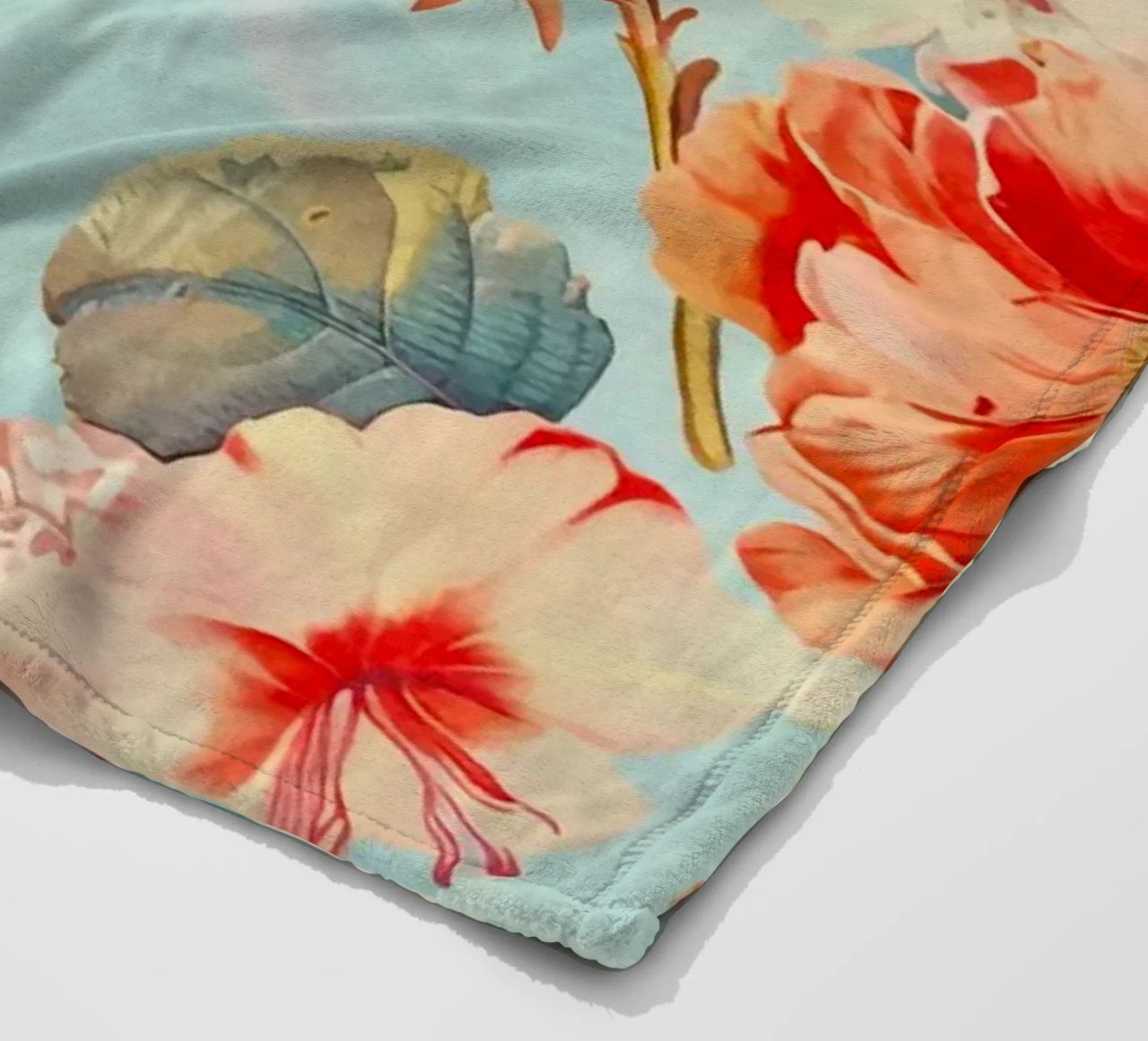 Fiori neo kitsch pastello retrò coperta in pile da Andrea Haase Floral Passion