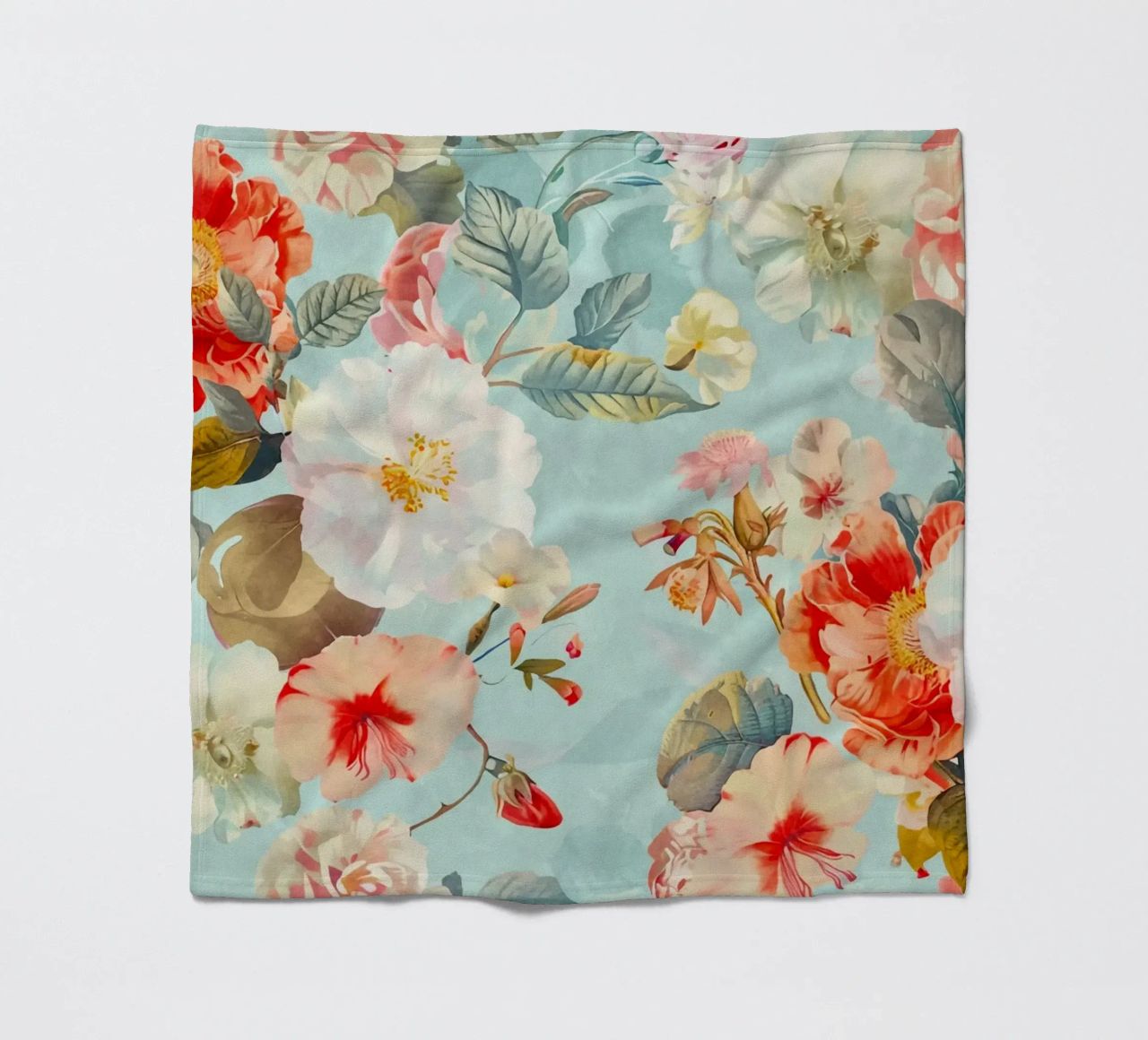 Fiori neo kitsch pastello retrò coperta in pile da Andrea Haase Floral Passion