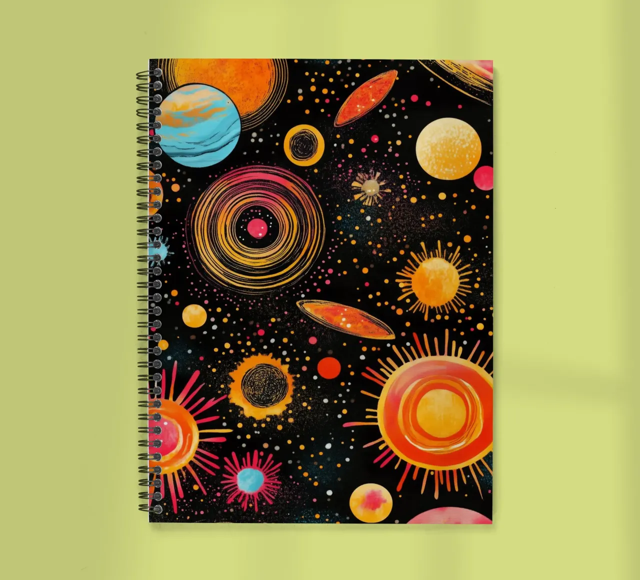 Cosmos space and planet 3 spiral notebook by Justyna Jaszke JBJart