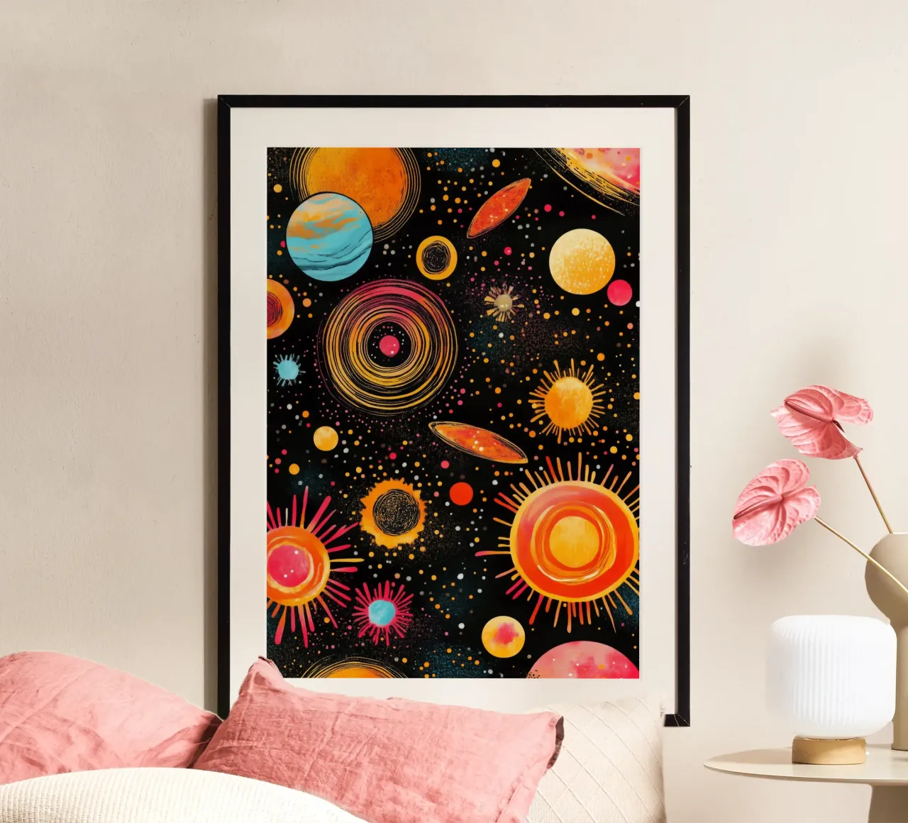 Cosmos space and planet 3 hahnemühle by Justyna Jaszke JBJart