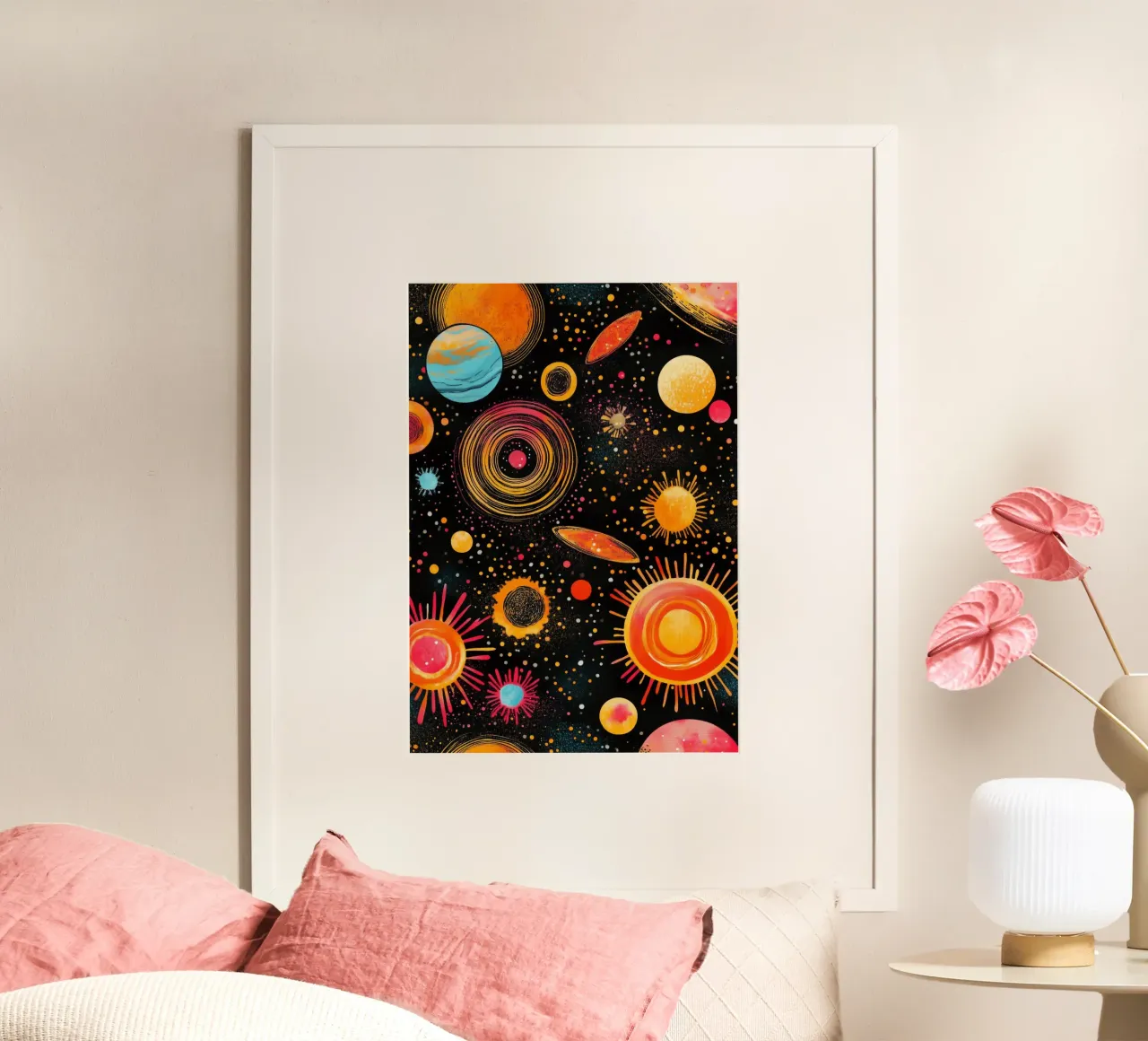 Cosmos space and planet 3 hahnemühle by Justyna Jaszke JBJart