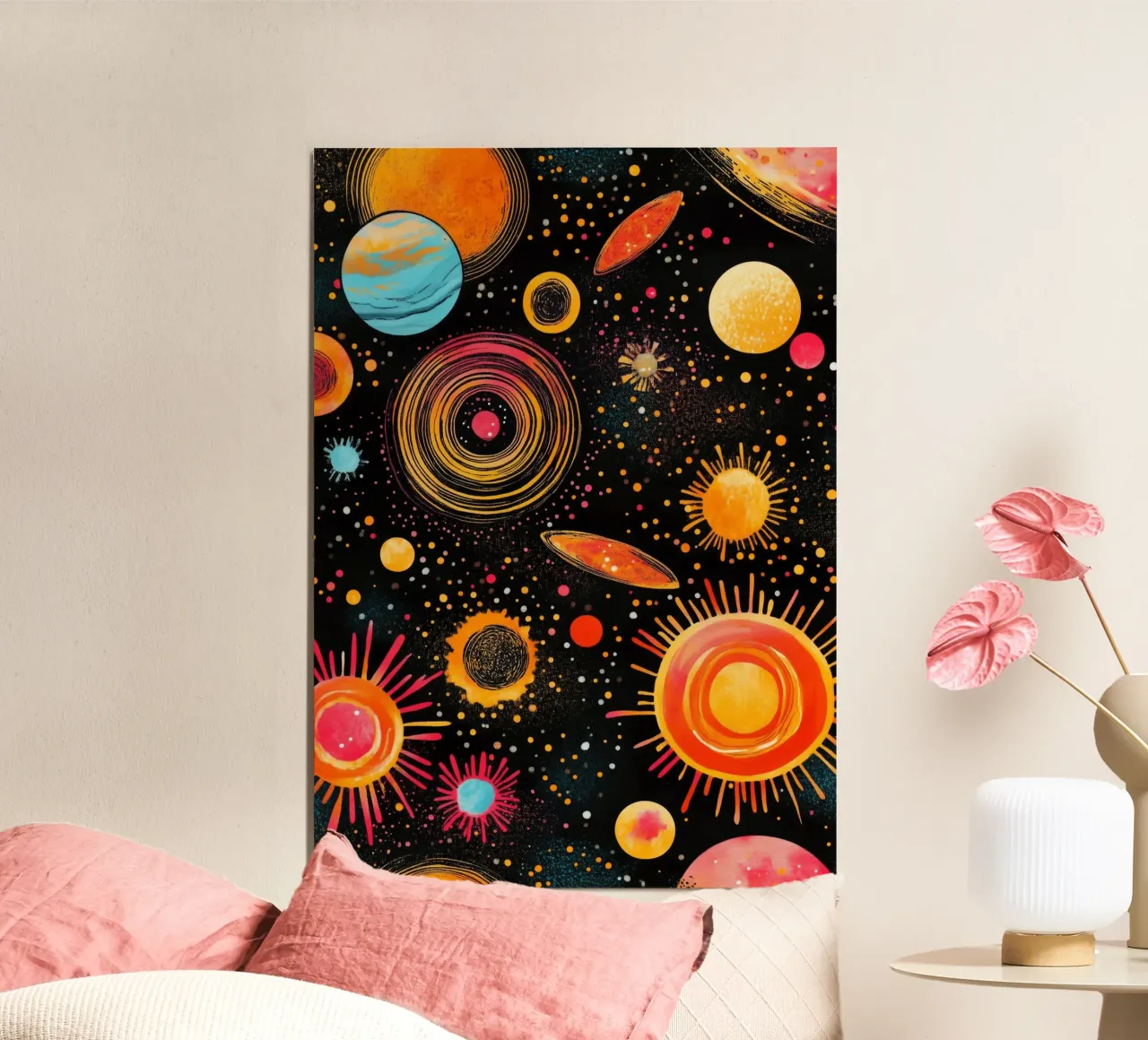 Cosmos space and planet 3 hahnemühle by Justyna Jaszke JBJart
