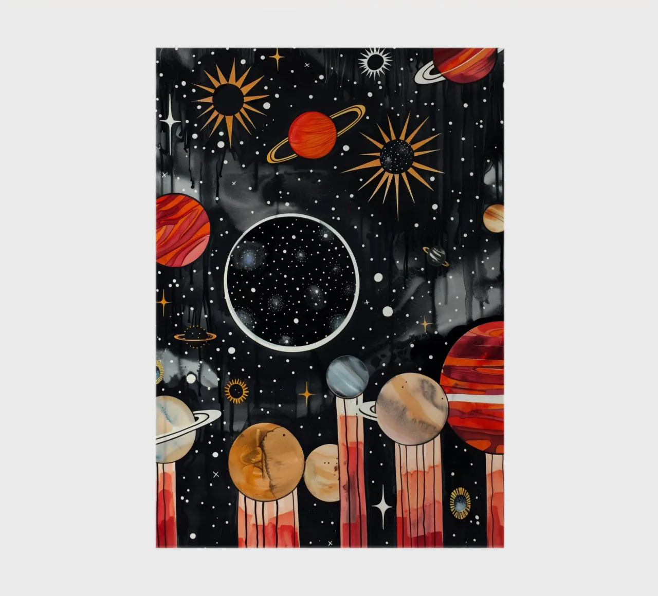 Cosmos space and planet 4 notebook by Justyna Jaszke JBJart
