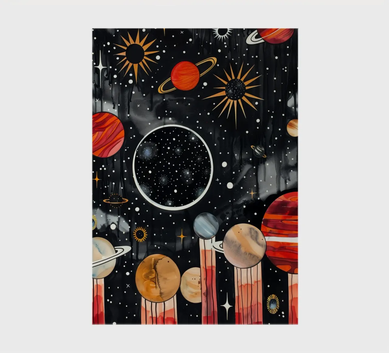 Cosmos space and planet 4 notebook by Justyna Jaszke JBJart