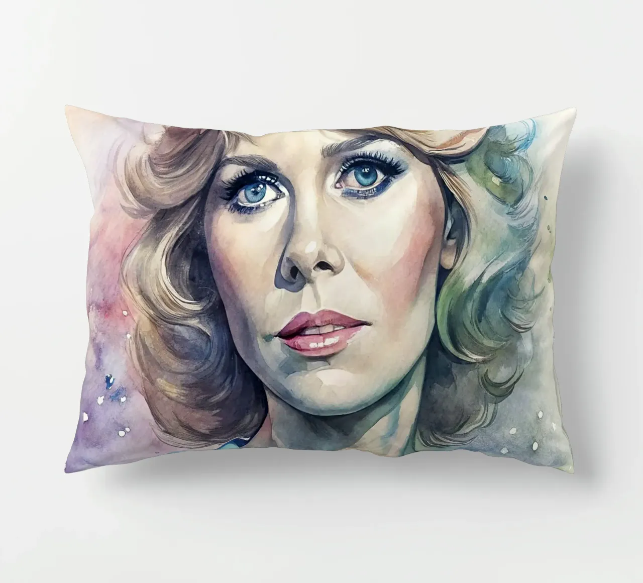 Jane Fonda in watercolor cuscino da 🎁 ARTVI-SHOP