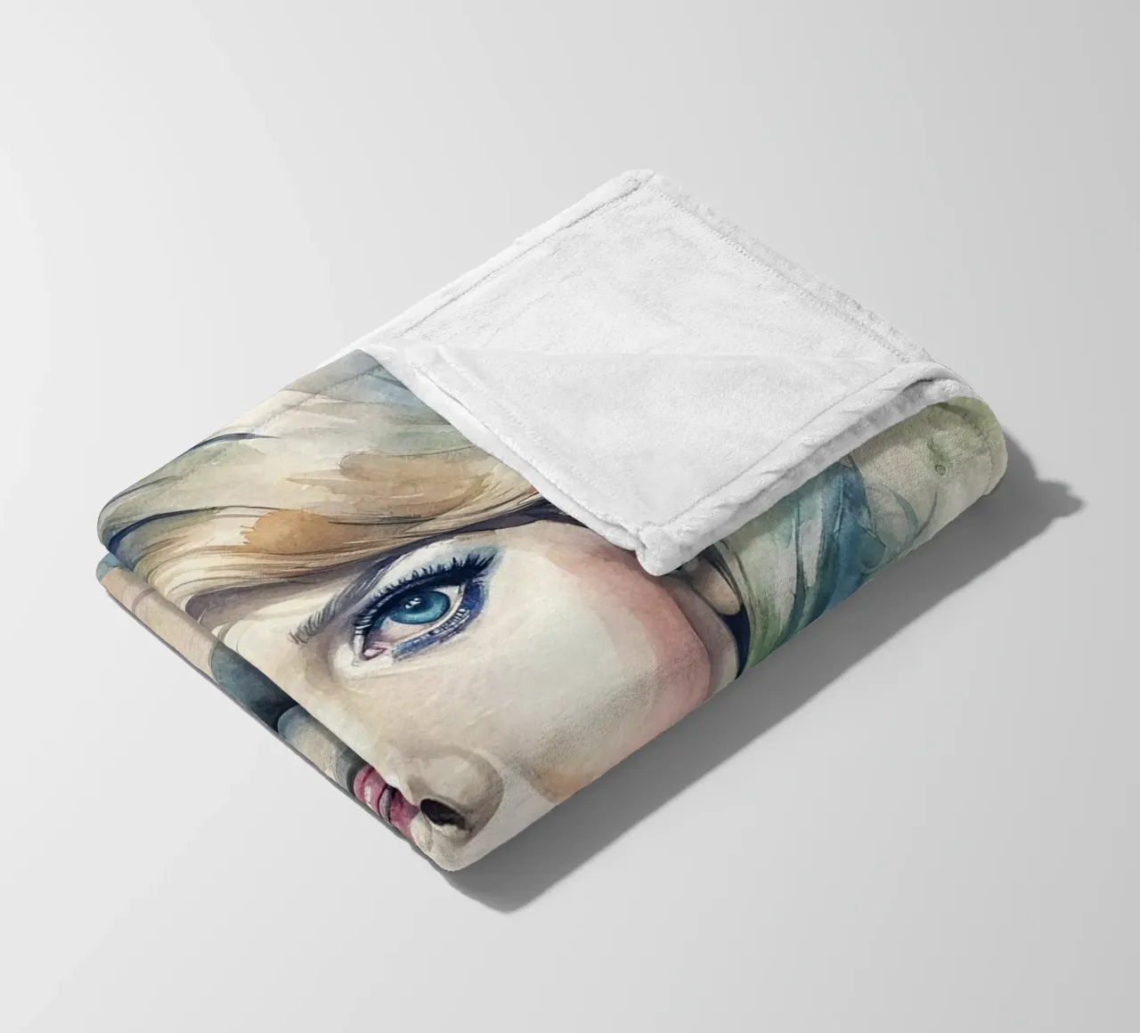 Jane Fonda in watercolor coperta in pile da 🎁 ARTVI-SHOP