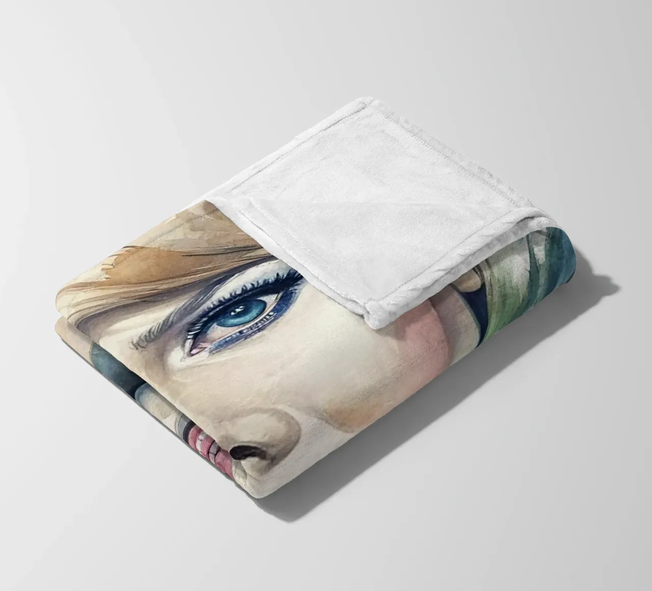 Jane Fonda in watercolor coperta in pile da 🎁 ARTVI-SHOP