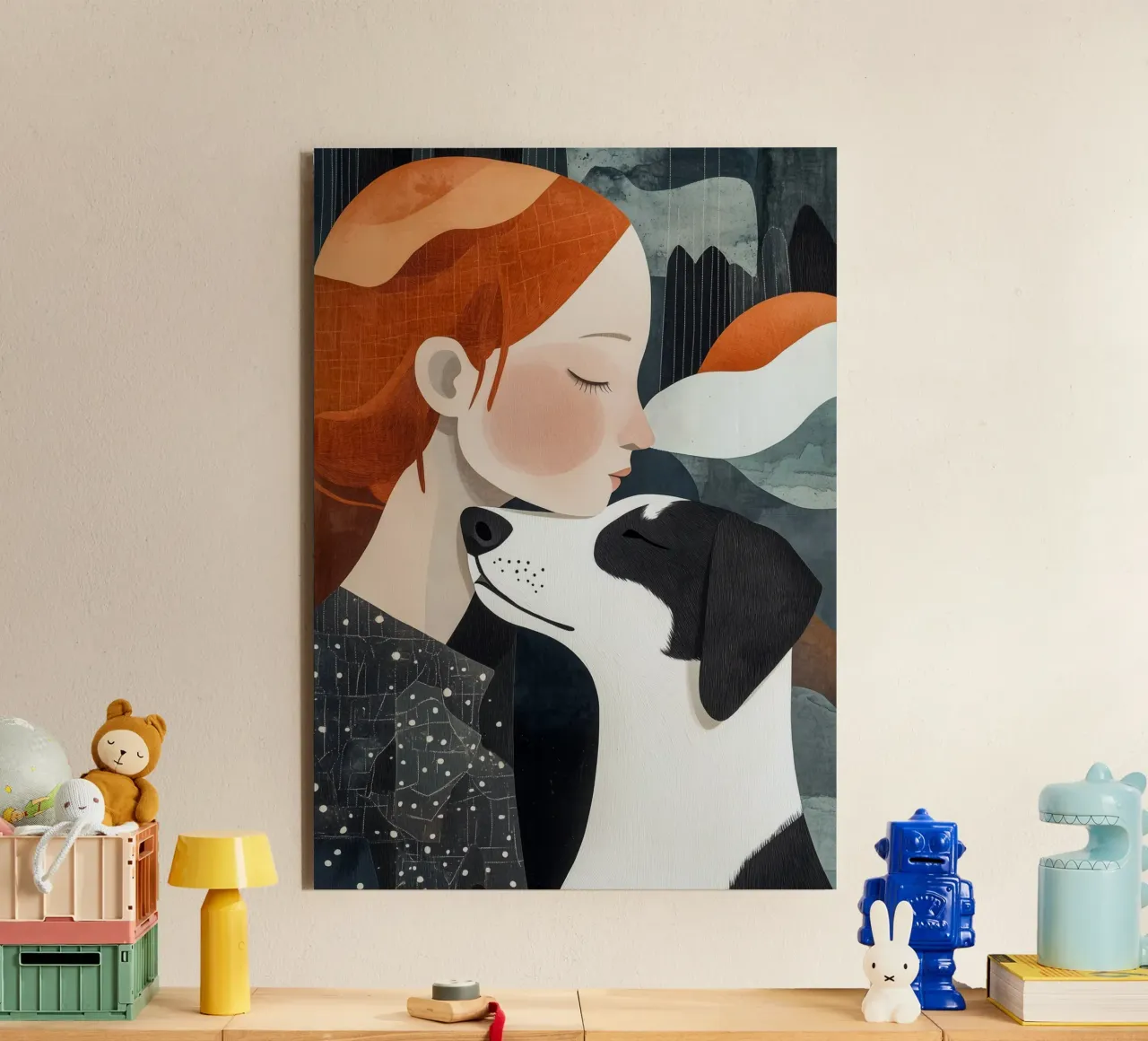 Ti amo cane alluminio dibond da Justyna Jaszke JBJart