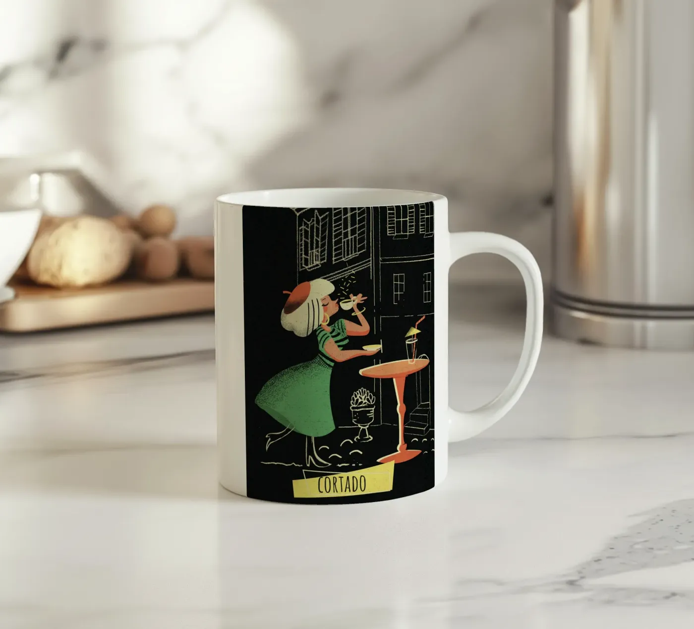 Cut ceramic mug by FoxDevilWild