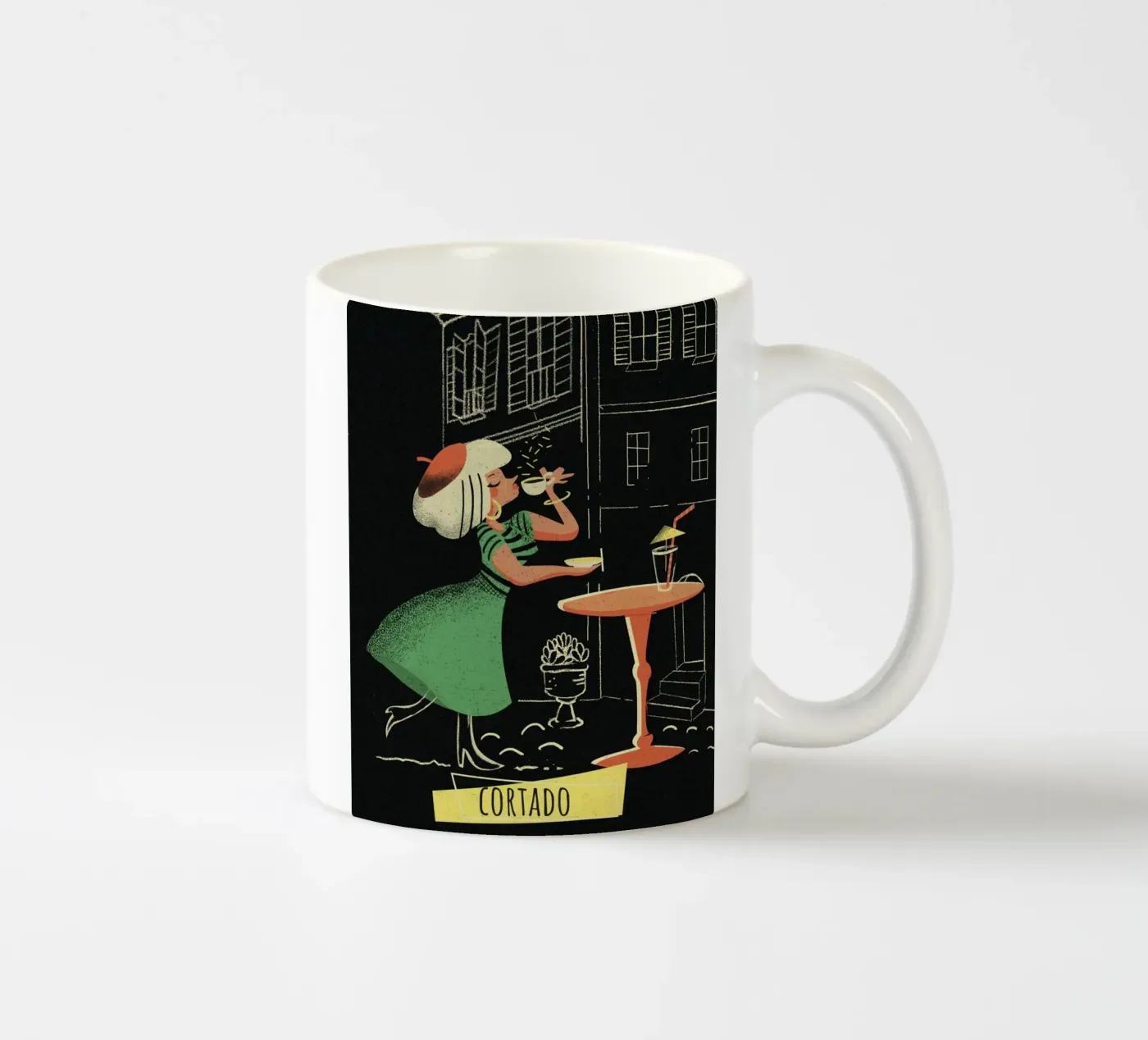 Cut ceramic mug by FoxDevilWild